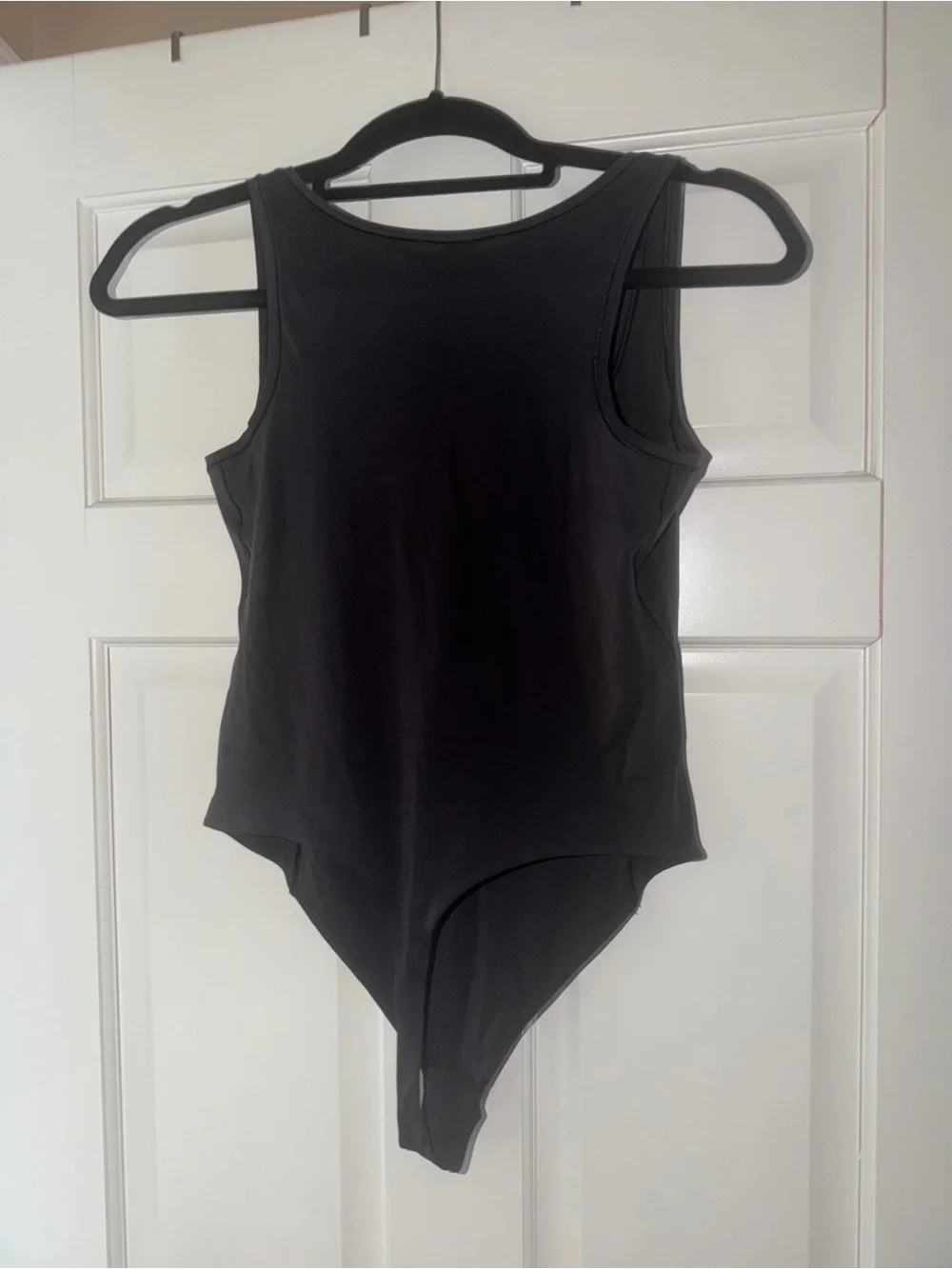 Lululemon Wundermost Black Bodysuit Medium Scoop Neck Like New